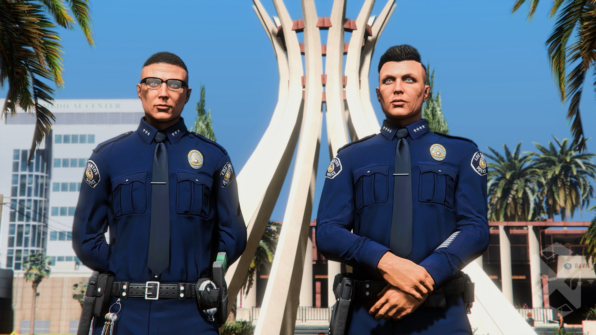 Agentes de policía de Vision One durante un servicio